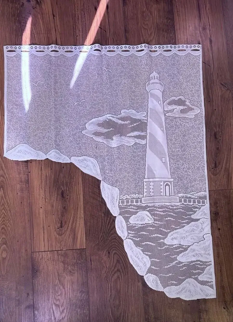 Heritage Lace Lighthouse White Lace Swag Curtain Pair